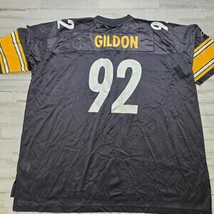 Vintage Pittsburgh Steelers Jersey Mens Size 4XL Reebok Jason Gildon #92 Black